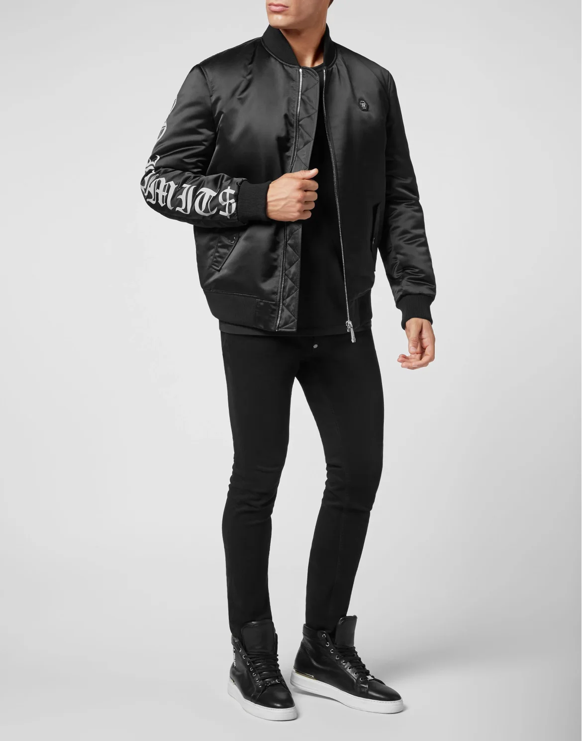 Satin Top Gun Bomber Hexagon, цвет: Черный