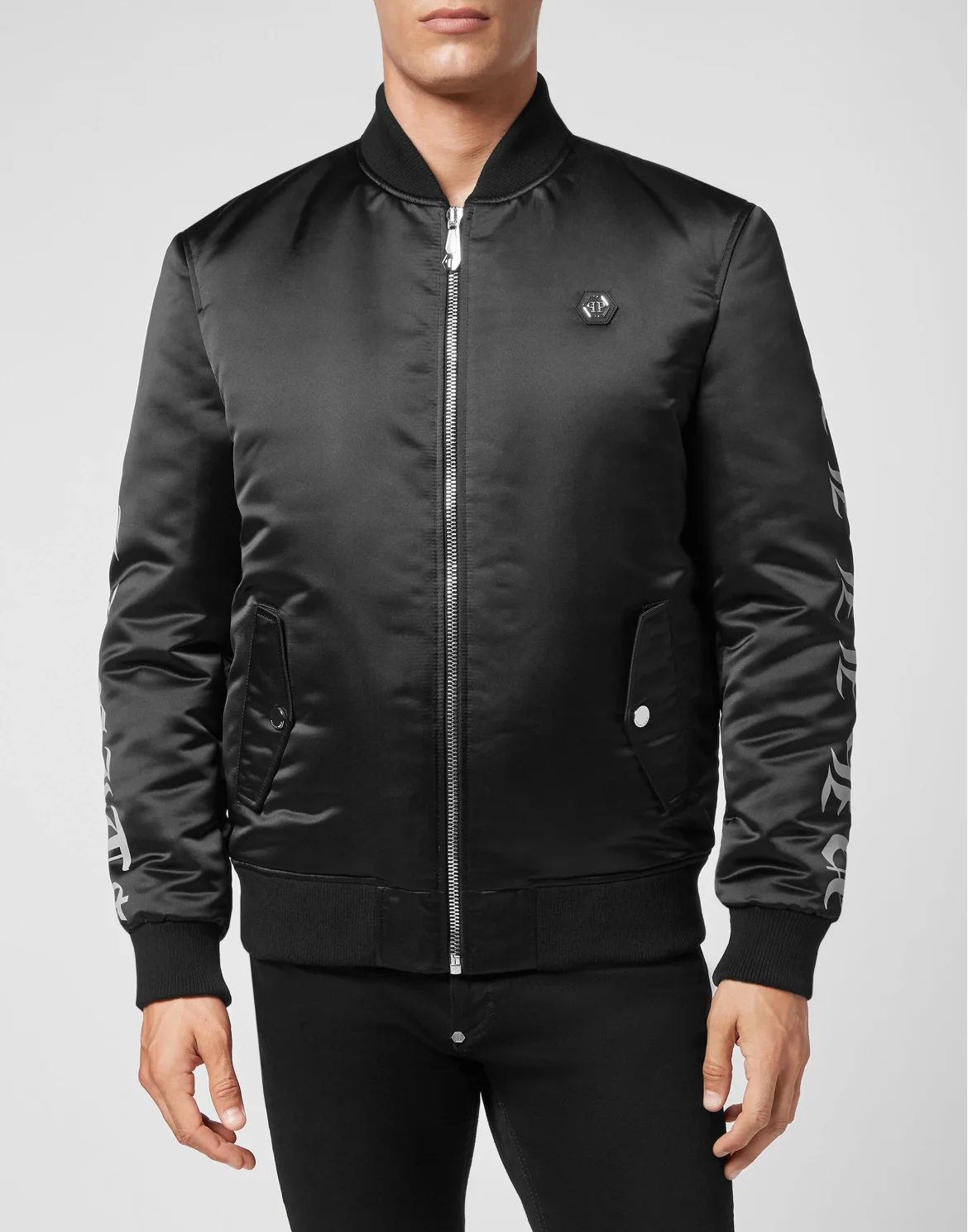 Satin Top Gun Bomber Hexagon, цвет: Черный