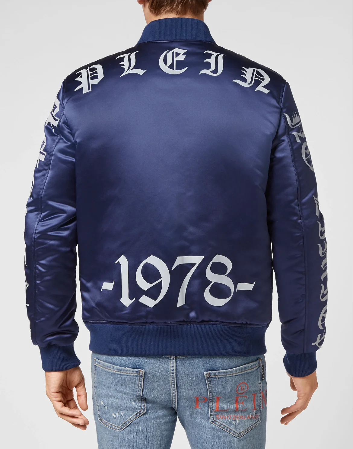 Satin Top Gun Bomber Hexagon, цвет: Синий