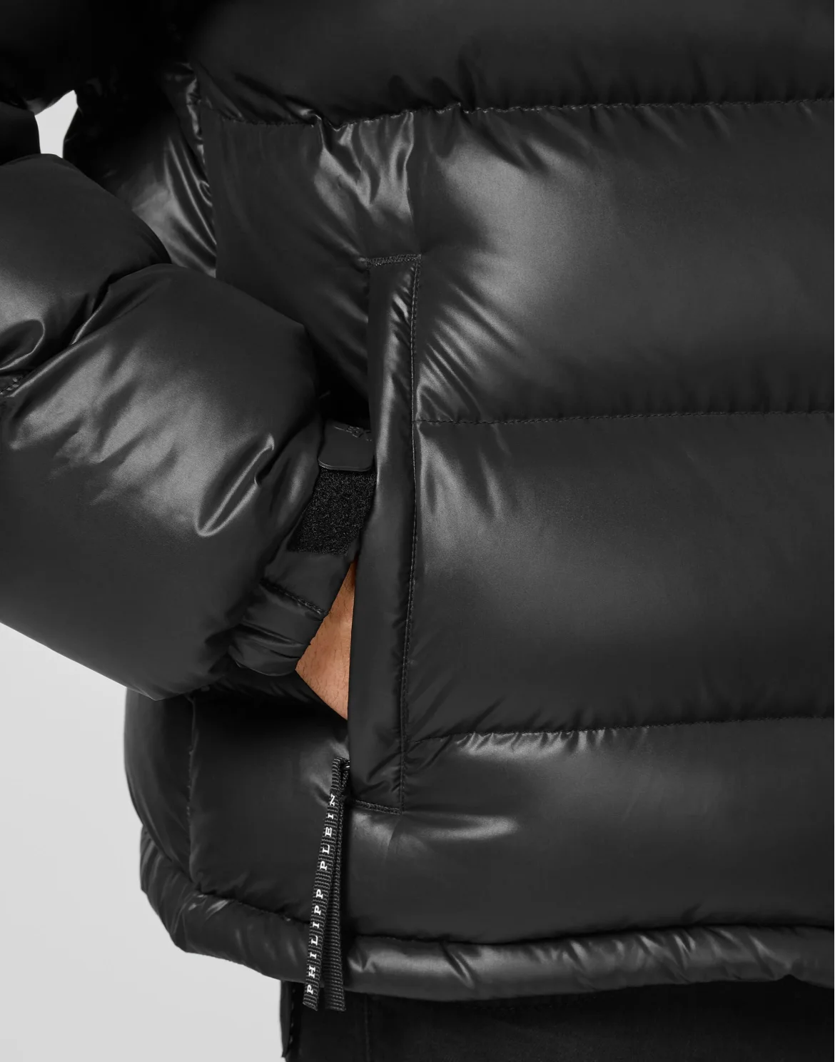 Nylon Oversize Jacket Skull, цвет: Черный