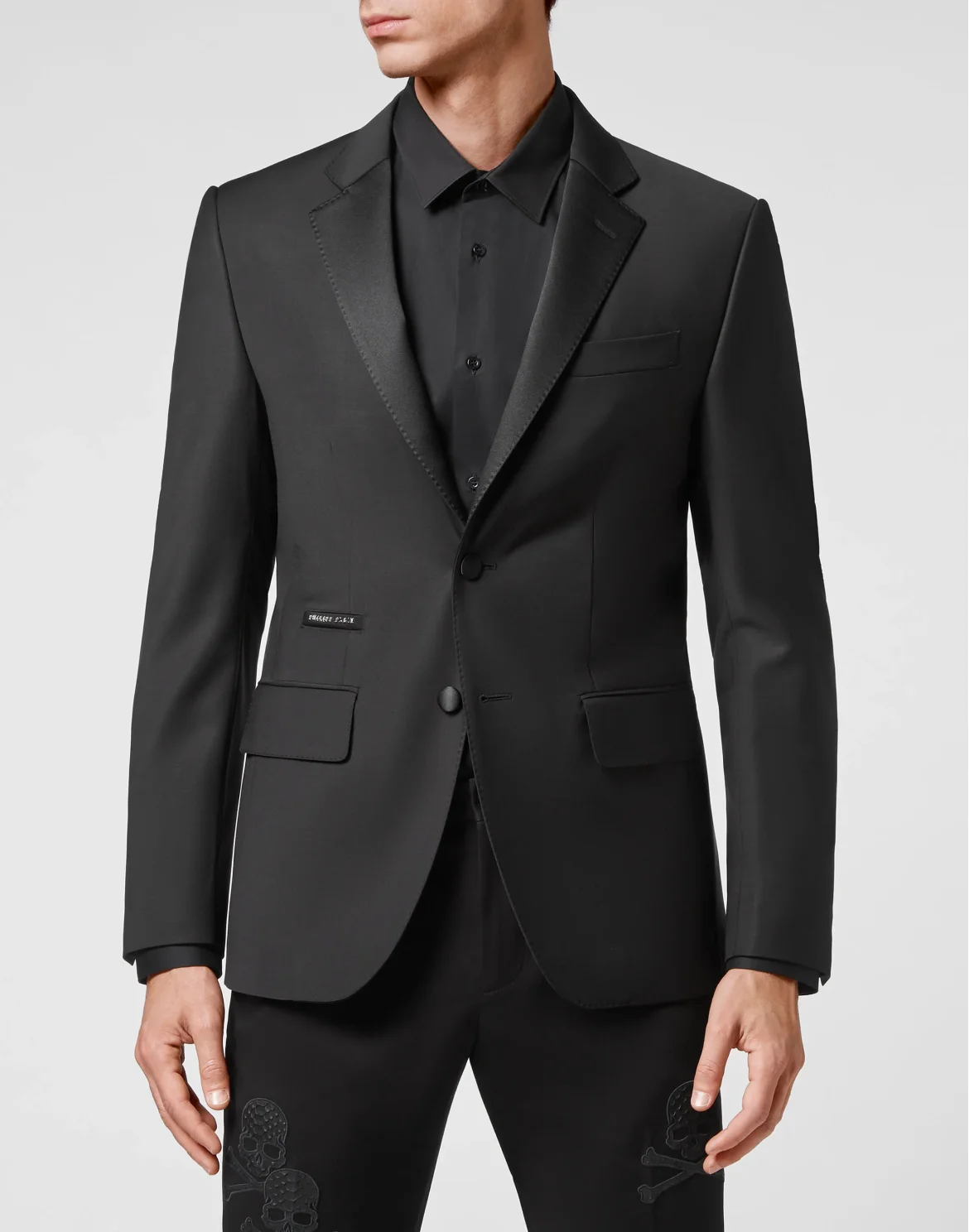 Wool Blazer Gigolò fit python Skull, цвет: Черный