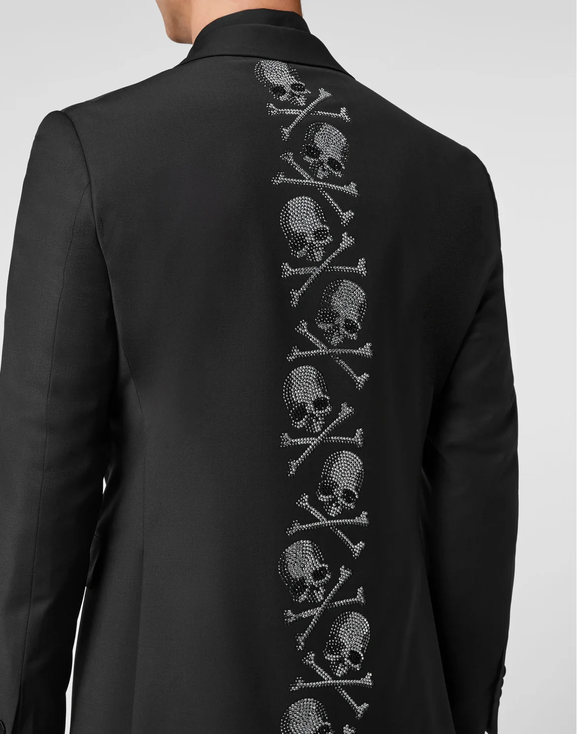 Wool Blazer Gigolò fit Skull strass with Crystals, цвет: Черный