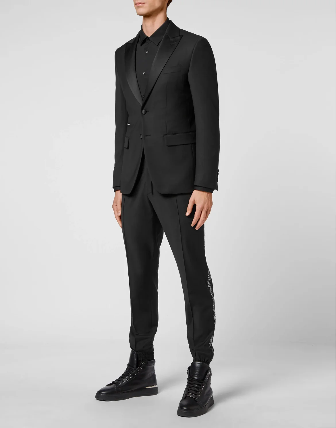 Wool Blazer Gigolò fit Skull strass with Crystals, цвет: Черный