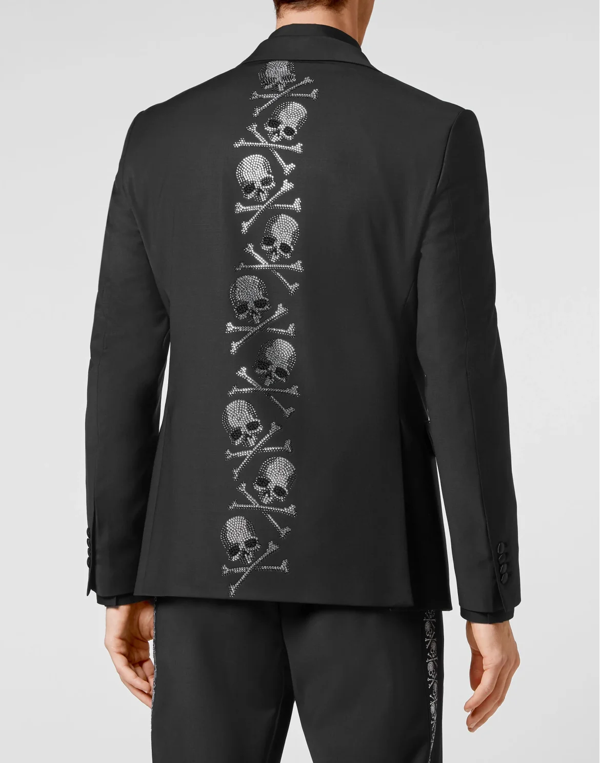 Wool Blazer Gigolò fit Skull strass with Crystals, цвет: Черный