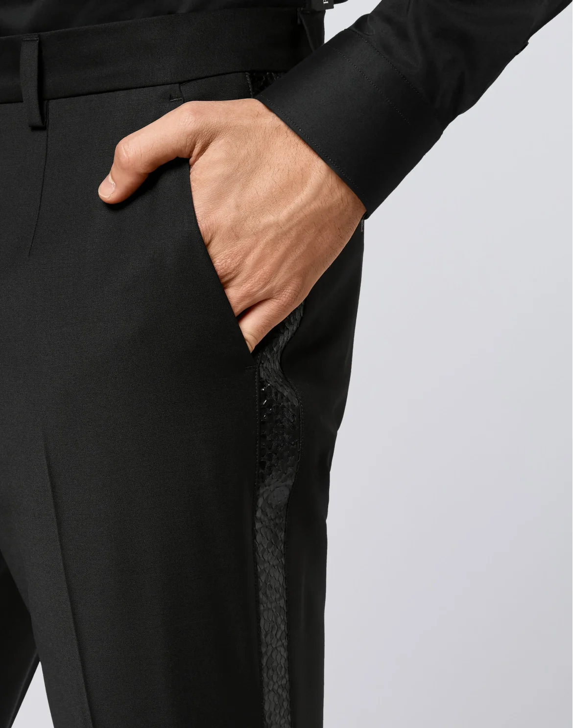 Wool Long Trousers Gigolò fit Skull, цвет: Черный