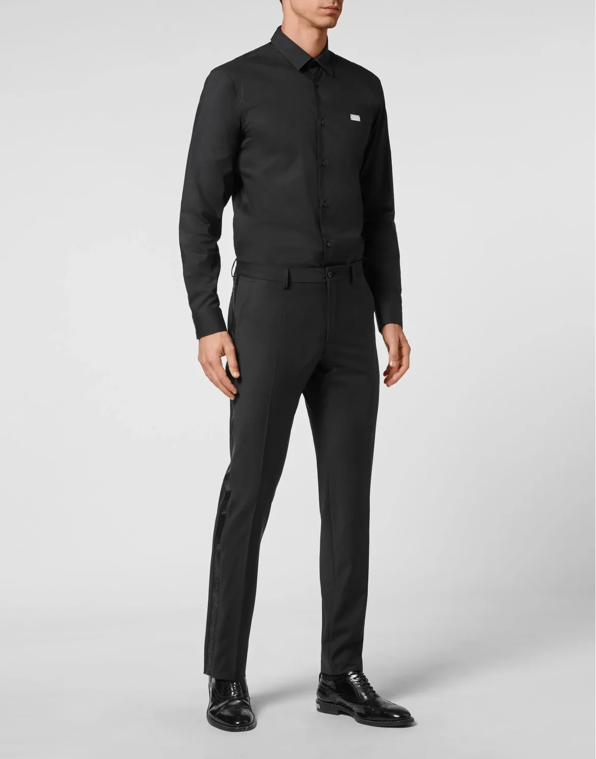 Wool Long Trousers Gigolò fit Skull, цвет: Черный