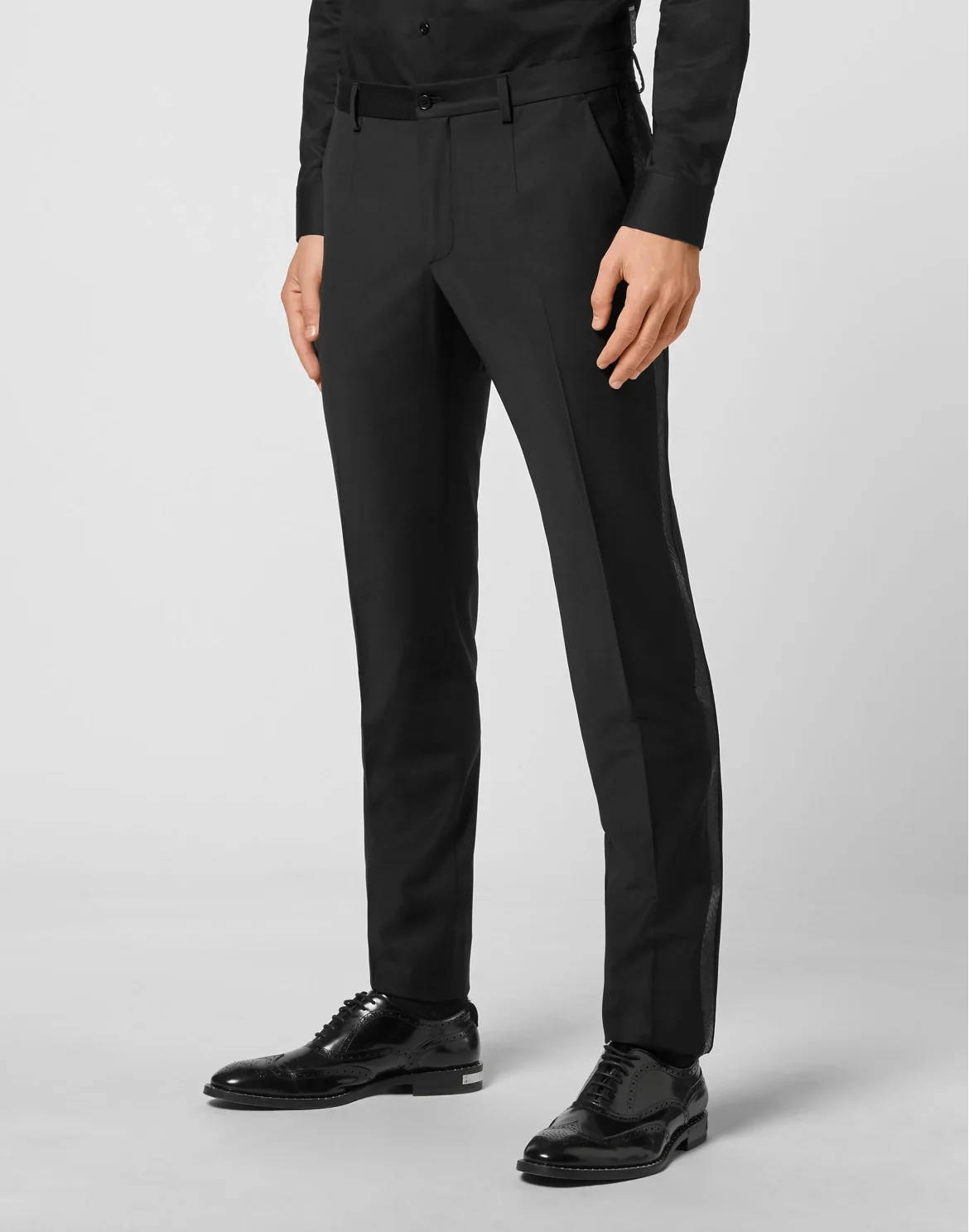Wool Long Trousers Gigolò fit Skull, цвет: Черный