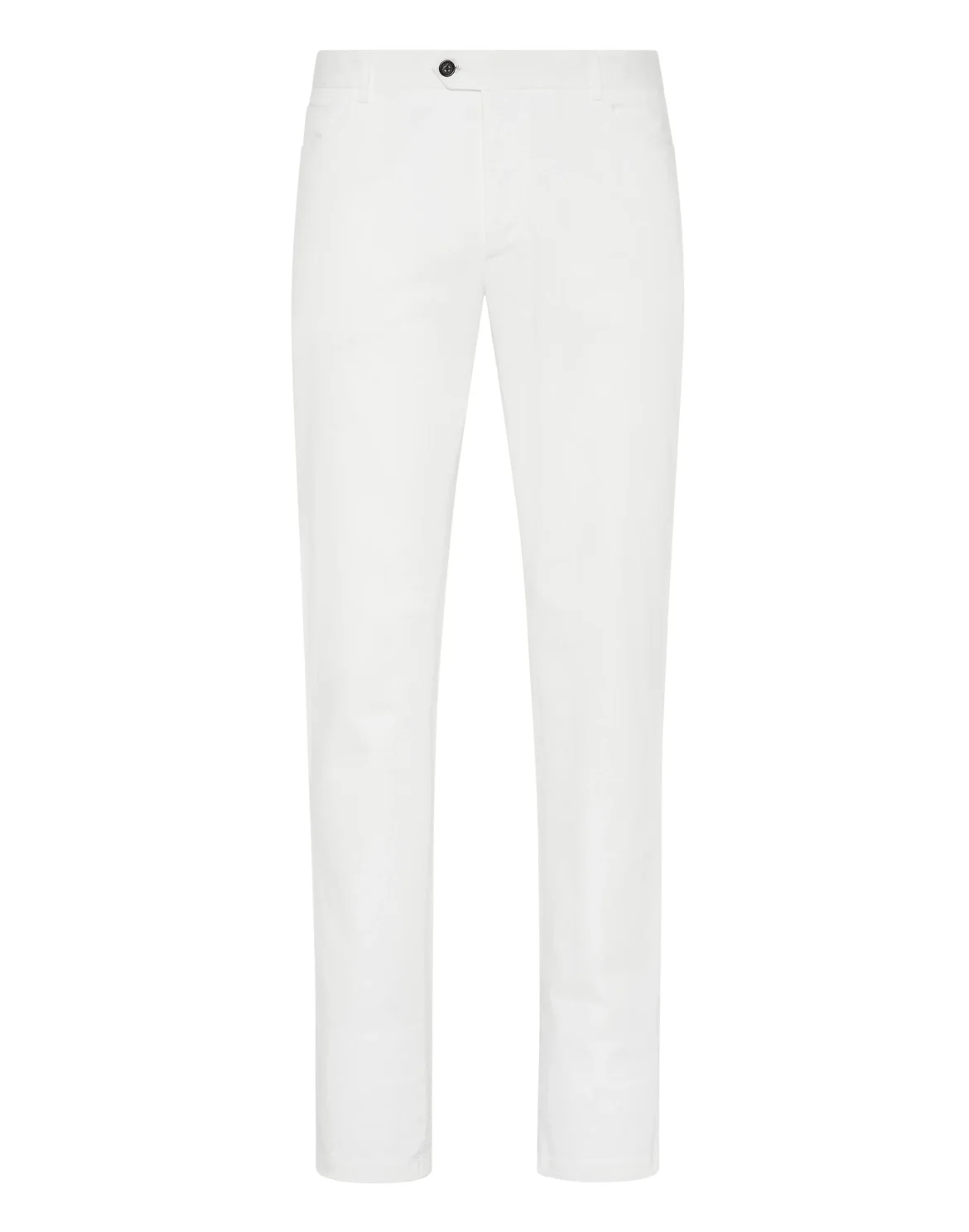 Cotton Long Trousers Chinos fit Iconic Plein, цвет: Белый