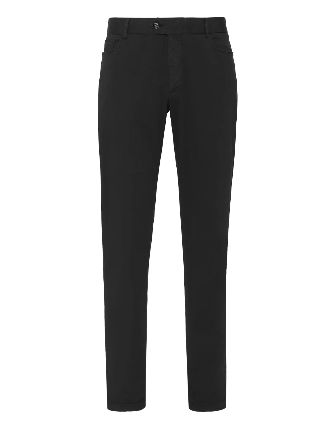 Cotton Long Trousers Chinos fit Iconic Plein, цвет: Черный