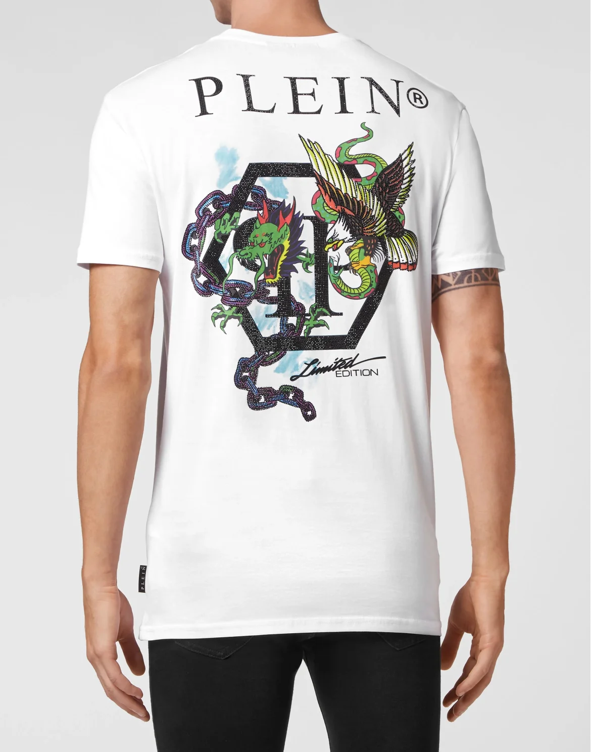 T-shirt Round Neck SS Stones Gothic Plein, цвет: Белый