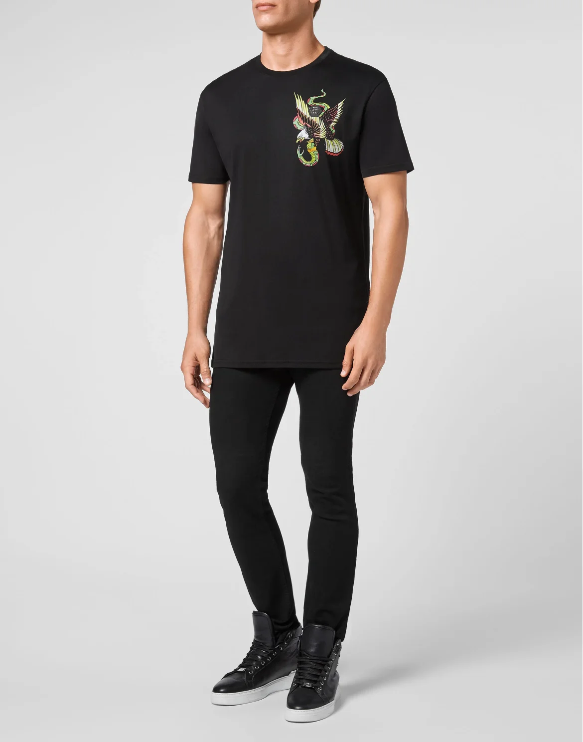 T-shirt Round Neck SS Stones Gothic Plein, цвет: Черный