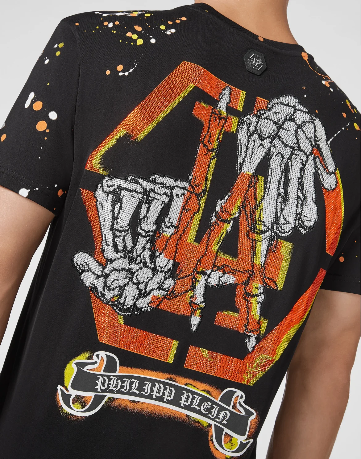 T-shirt Round Neck SS Stones LA fingers, цвет: Черный