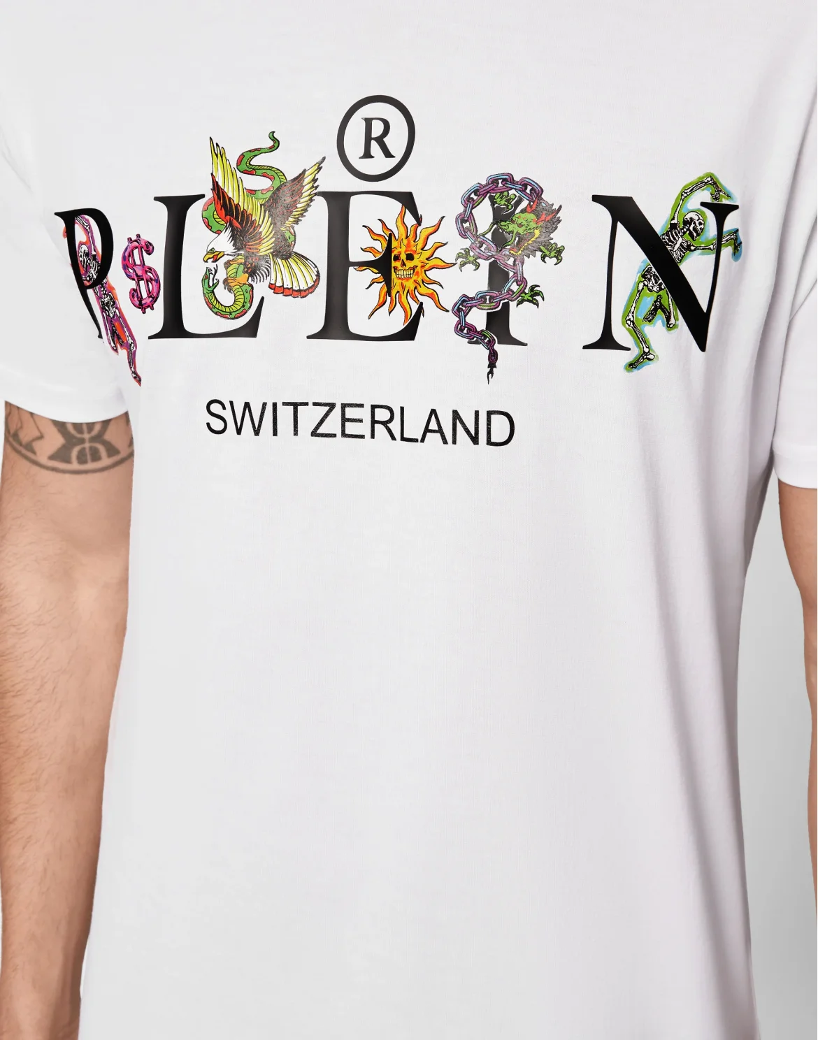 Jersey T-shirt Round Neck SS Tattoo, цвет: Белый
