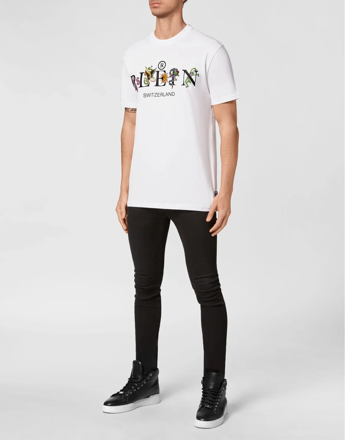 Jersey T-shirt Round Neck SS Tattoo, цвет: Белый
