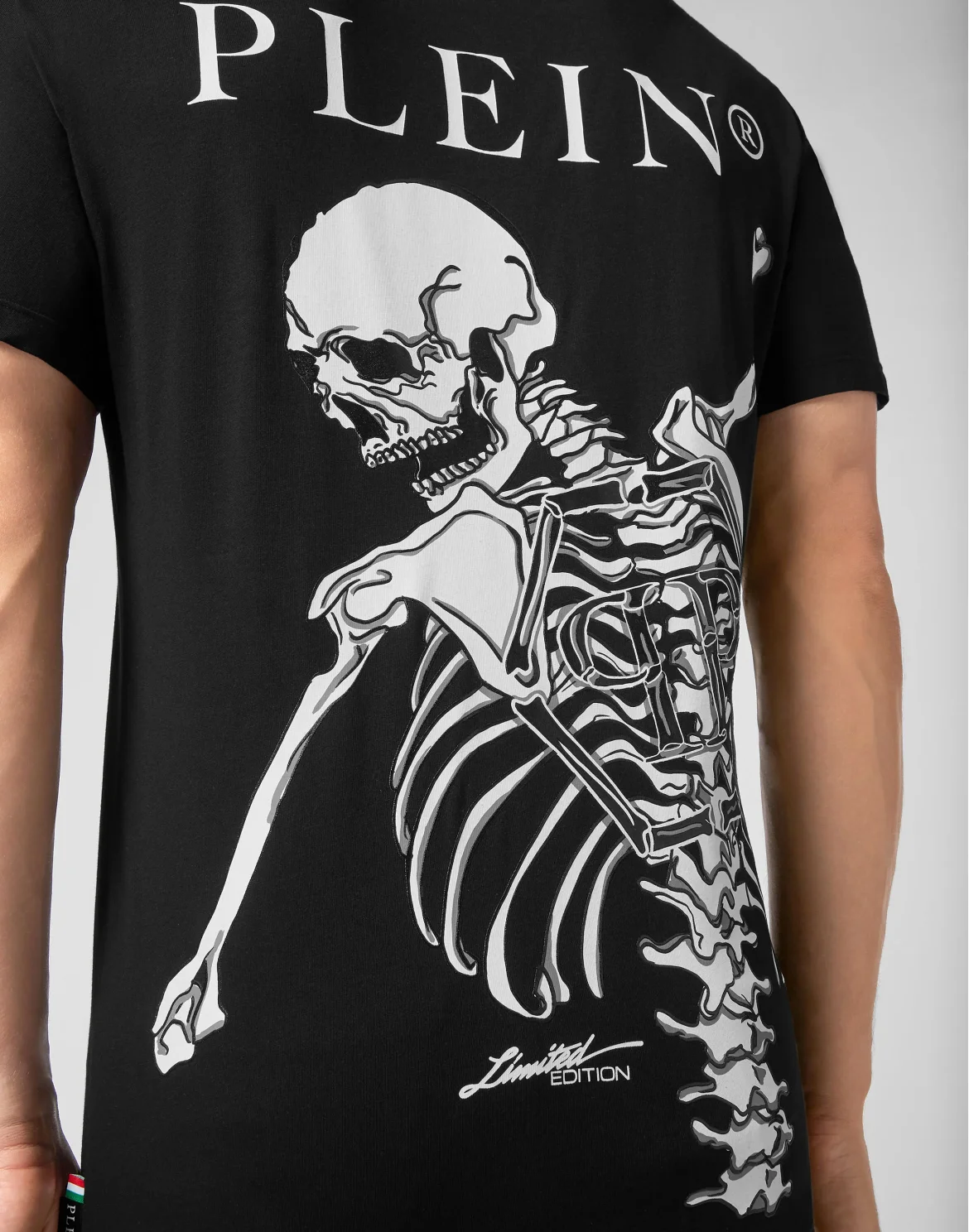 Jersey T-shirt Round Neck SS Skeleton, цвет: Черный