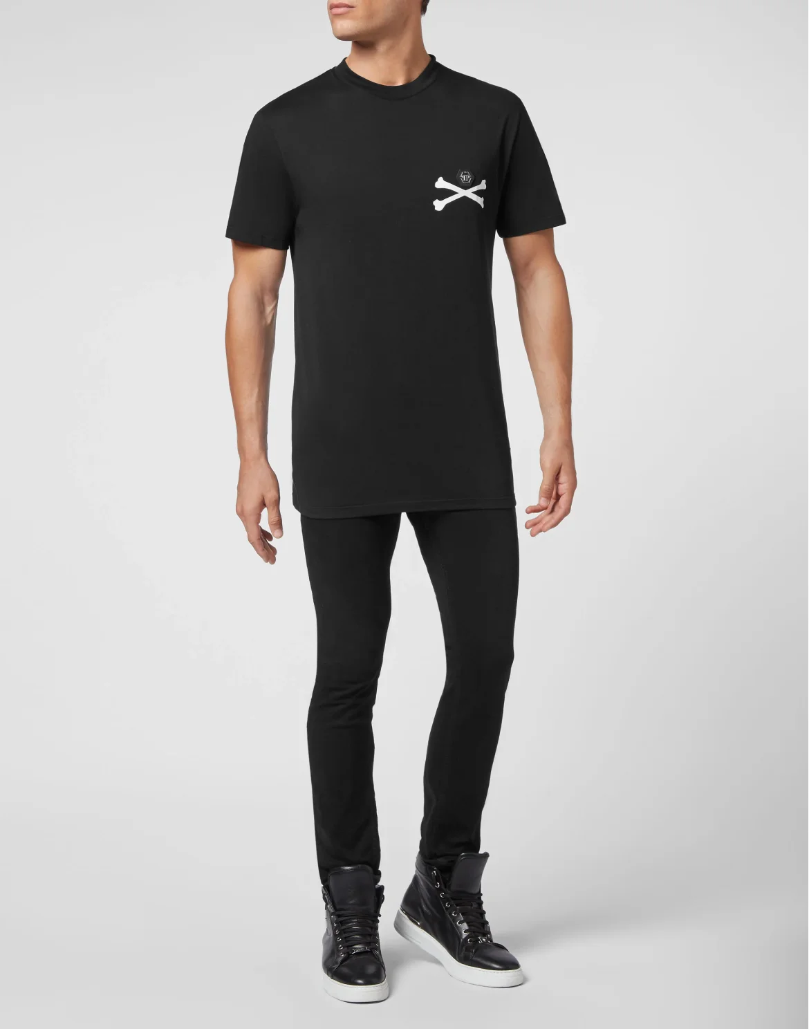 Jersey T-shirt Round Neck SS Skeleton, цвет: Черный