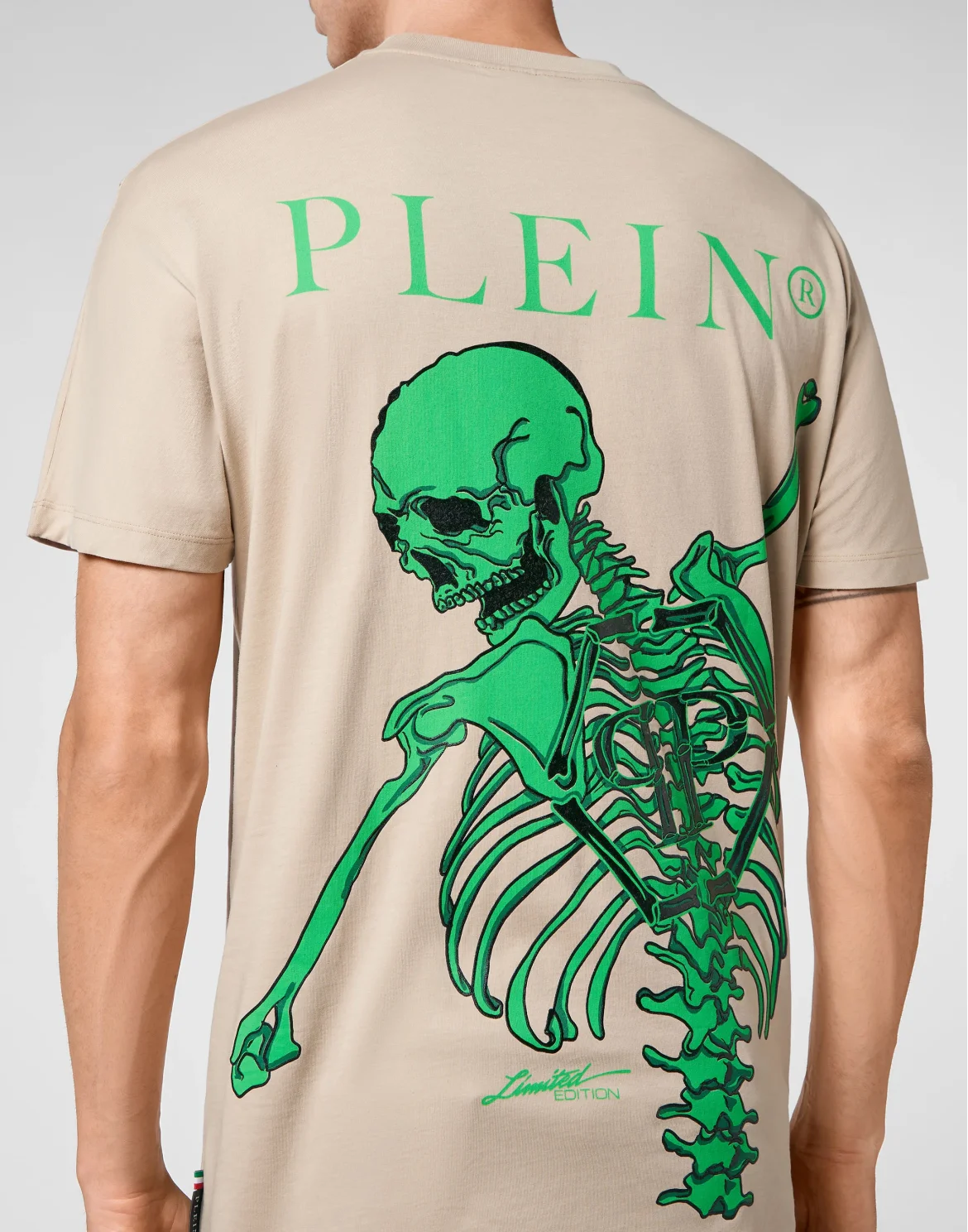 Jersey T-shirt Round Neck SS Skeleton, цвет: Бежевый