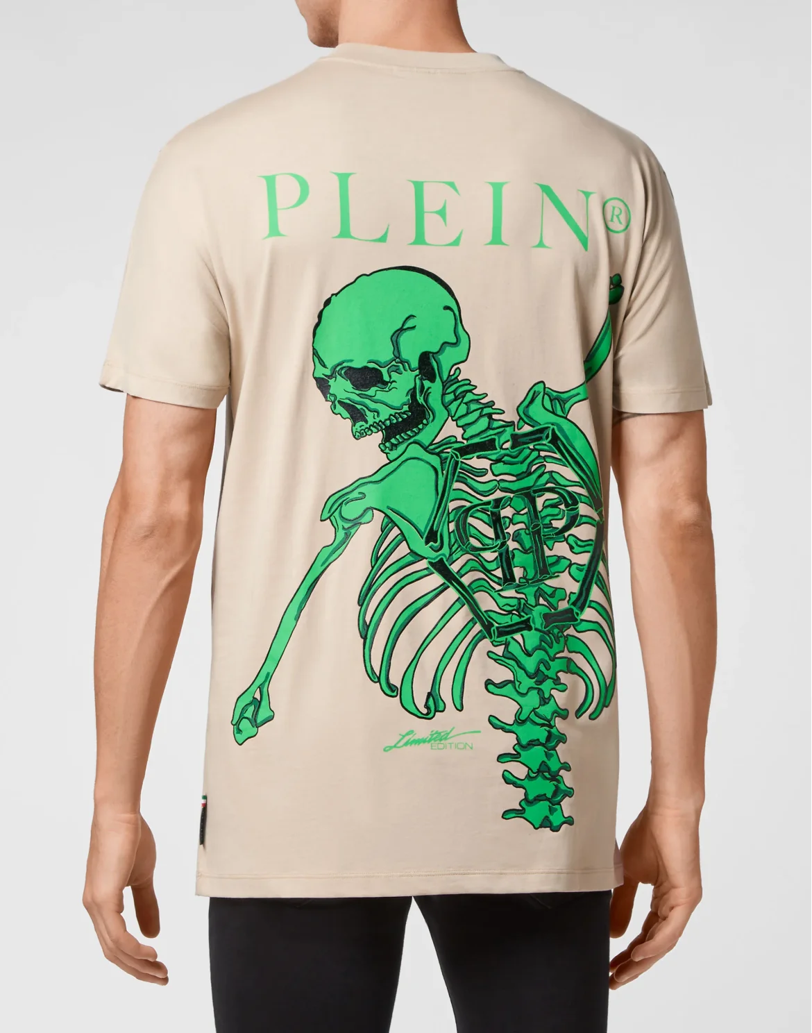 Jersey T-shirt Round Neck SS Skeleton, цвет: Бежевый