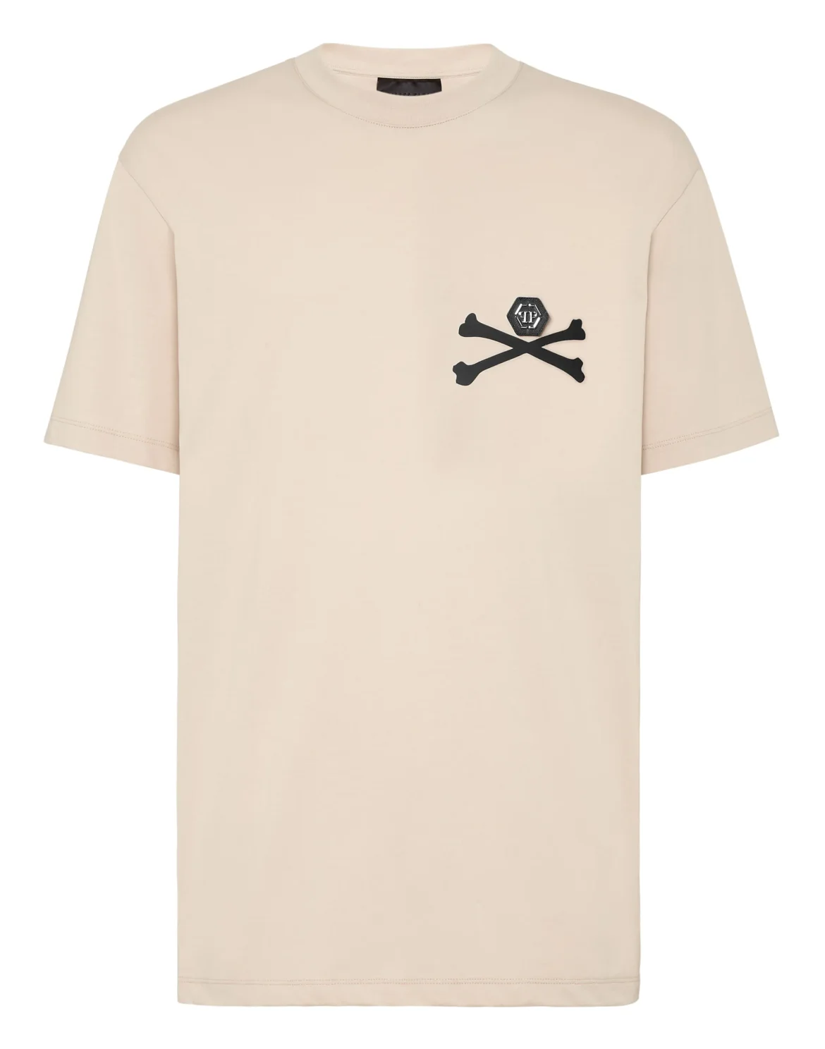 Jersey T-shirt Round Neck SS Skeleton, цвет: Бежевый