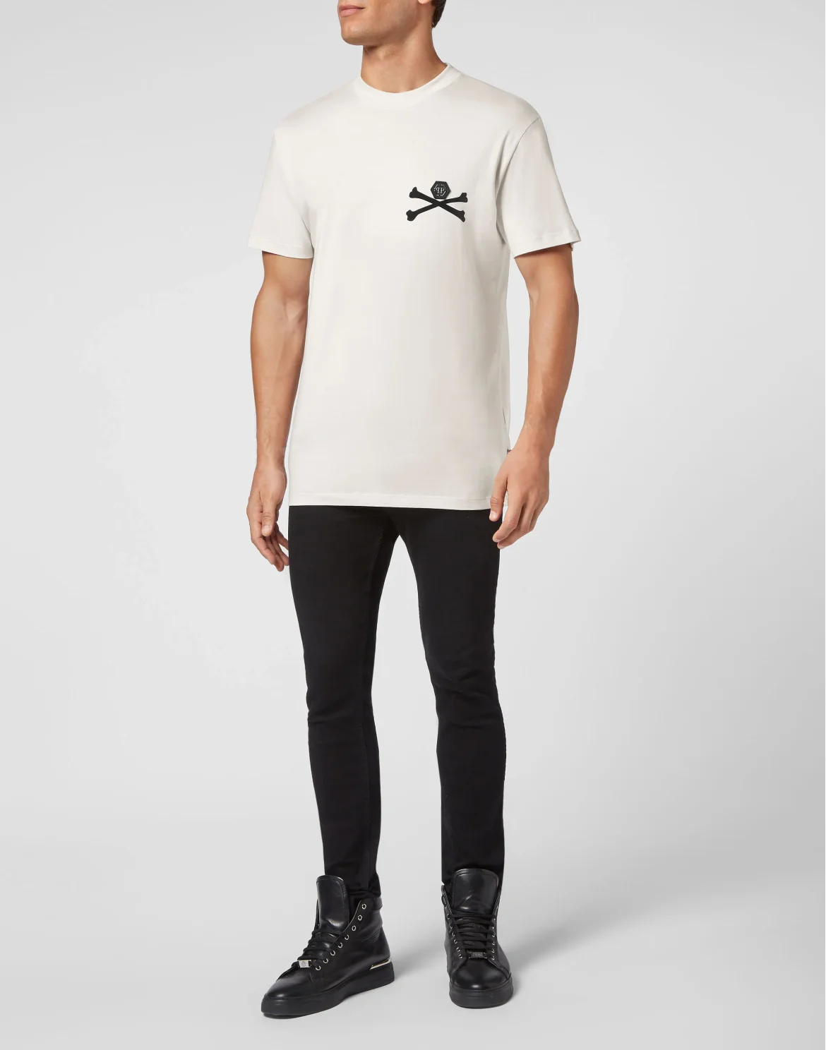 Jersey T-shirt Round Neck SS Skeleton, цвет: Бежевый