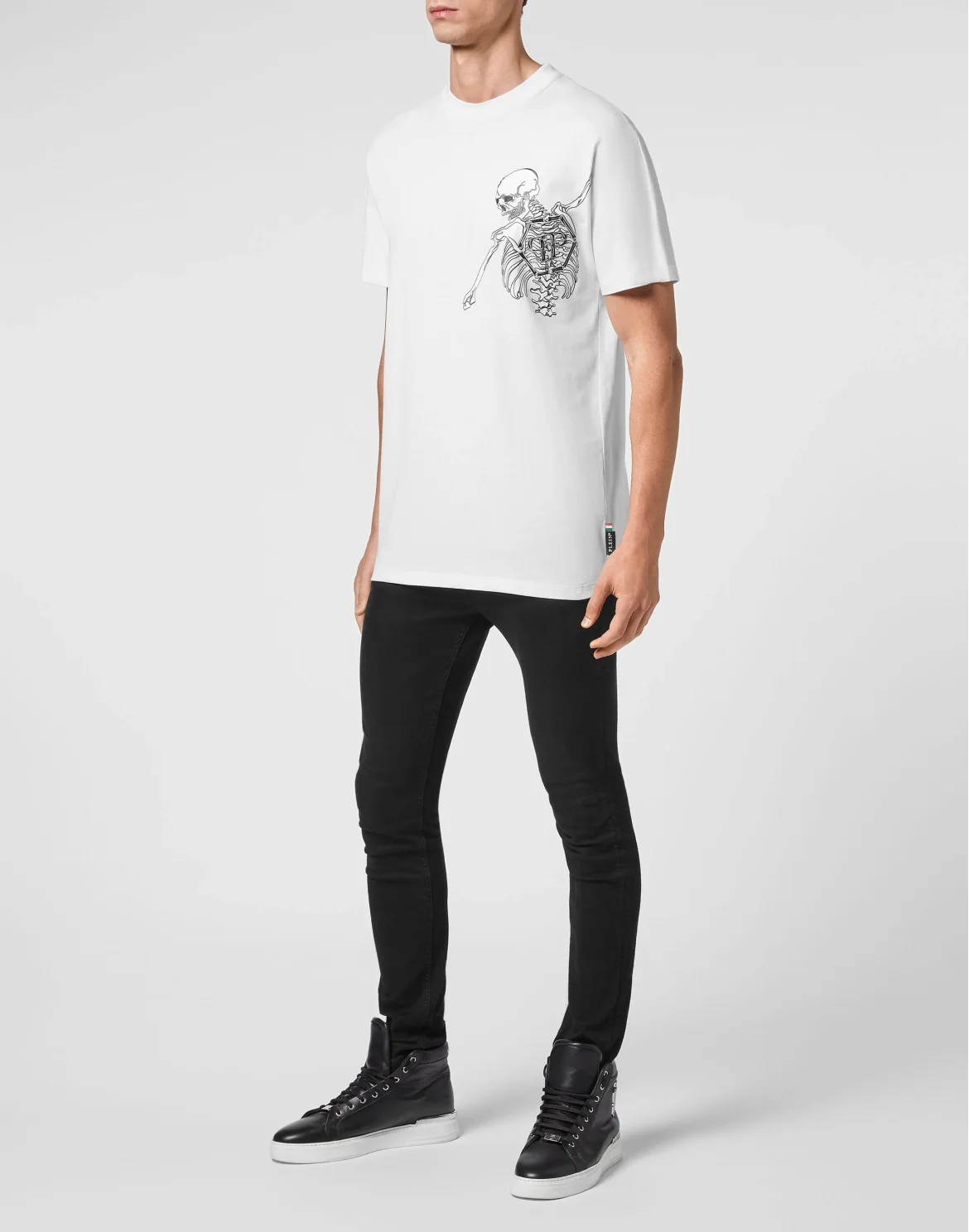 Jersey T-shirt Round Neck SS Skeleton, цвет: Белый