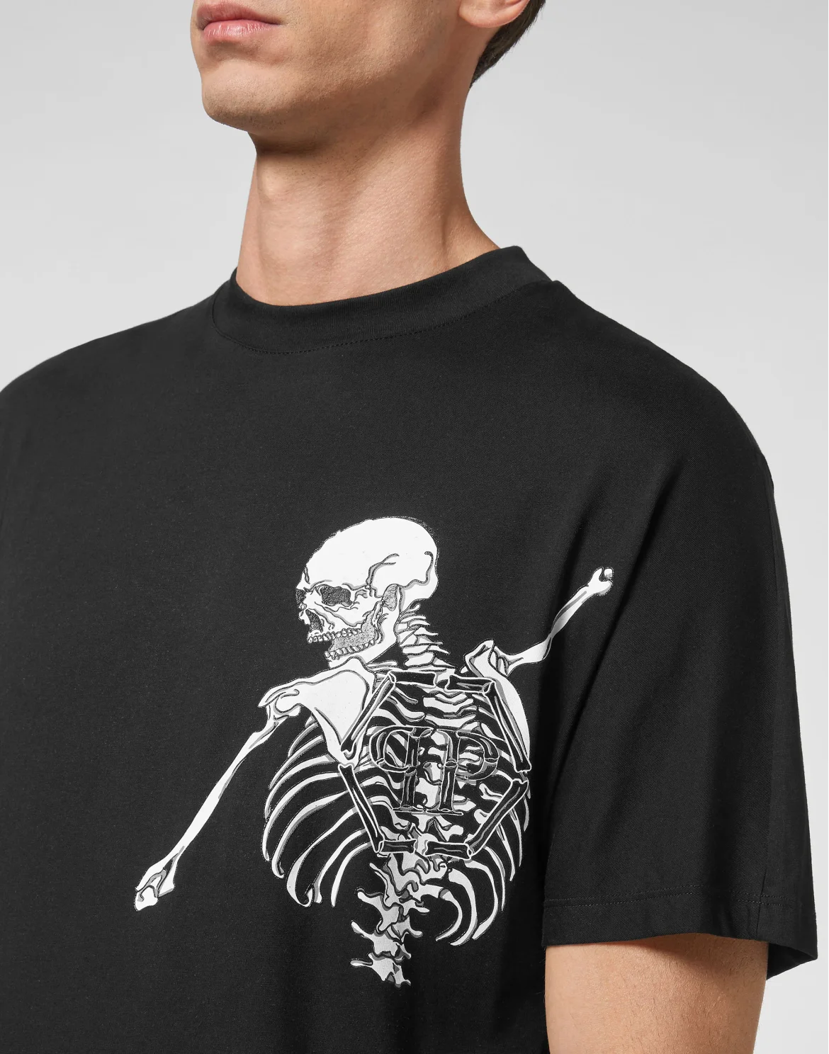 Jersey T-shirt Round Neck SS Skeleton, цвет: Черный