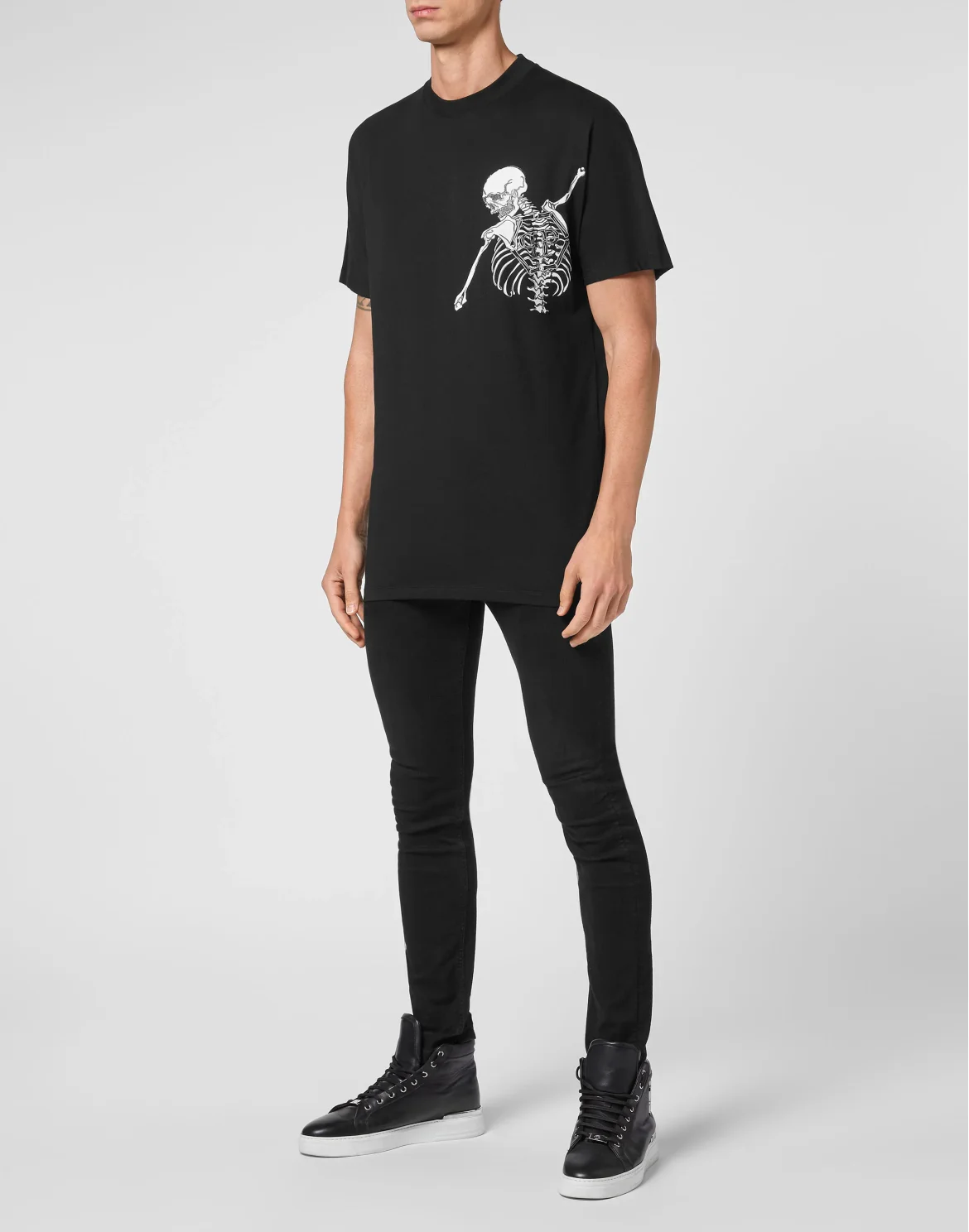 Jersey T-shirt Round Neck SS Skeleton, цвет: Черный