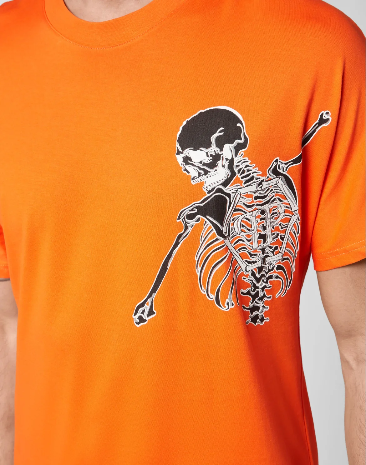 Jersey T-shirt Round Neck SS Skeleton, цвет: Оранжевый