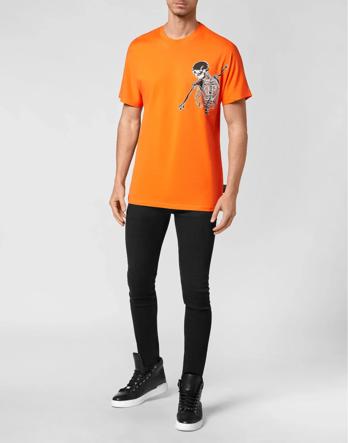Jersey T-shirt Round Neck SS Skeleton, цвет: Оранжевый