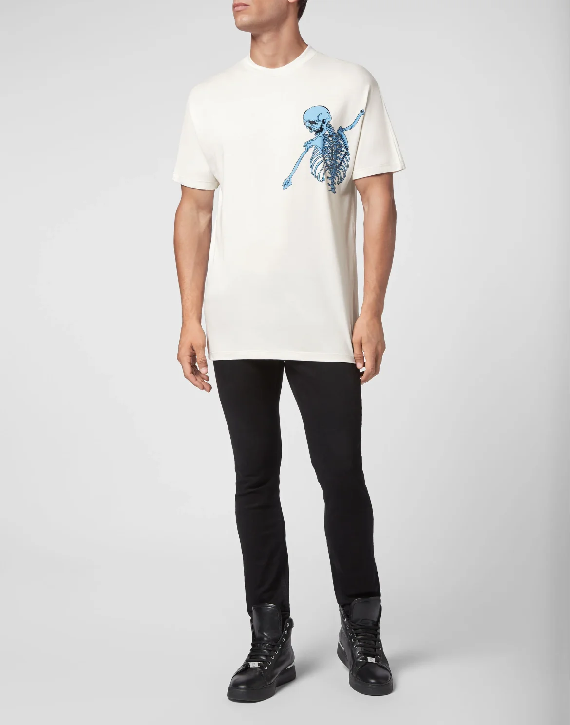 Jersey T-shirt Round Neck SS Skeleton, цвет: Бежевый