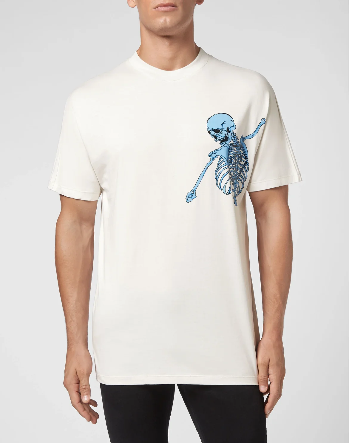 Jersey T-shirt Round Neck SS Skeleton, цвет: Бежевый