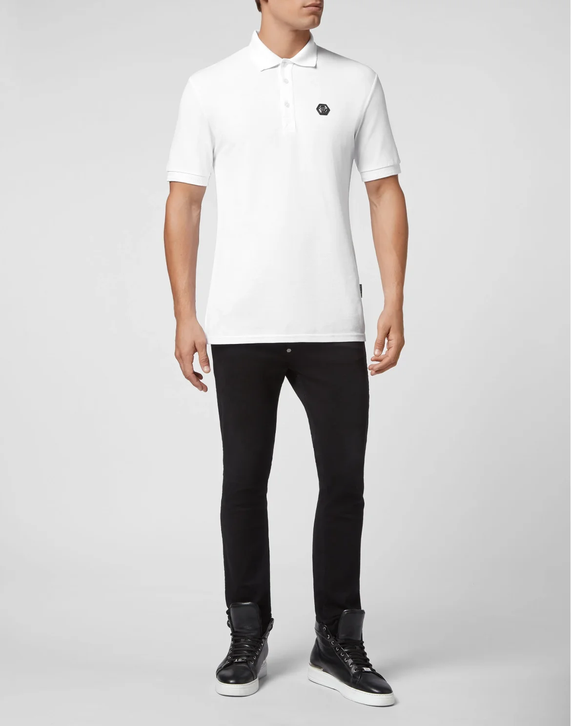 Slim Fit Polo shirt SS Iconic Plein, цвет: Белый