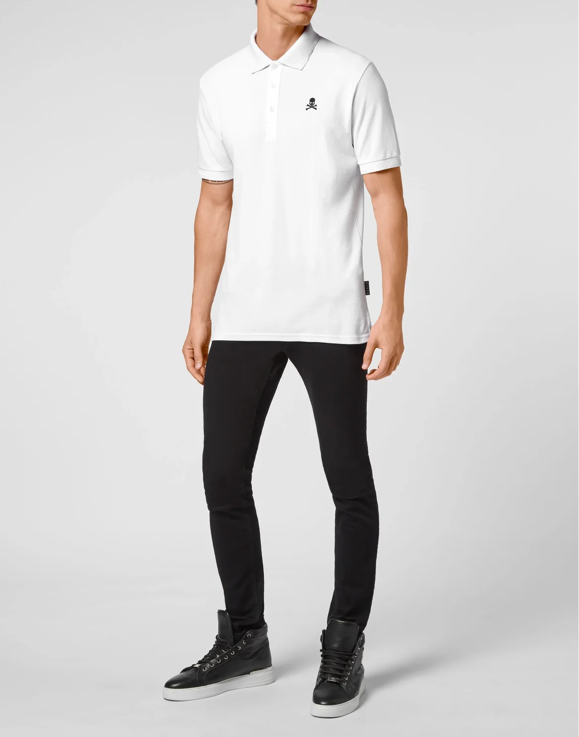 Slim Fit Polo shirt SS Gothic Plein, цвет: Белый