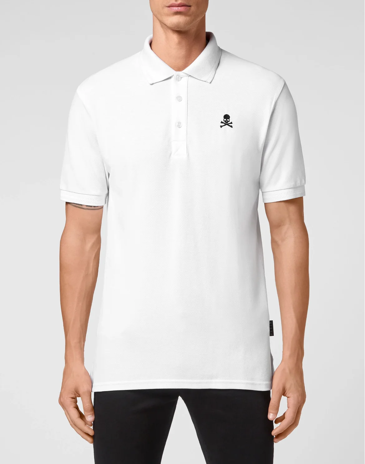 Slim Fit Polo shirt SS Gothic Plein, цвет: Белый