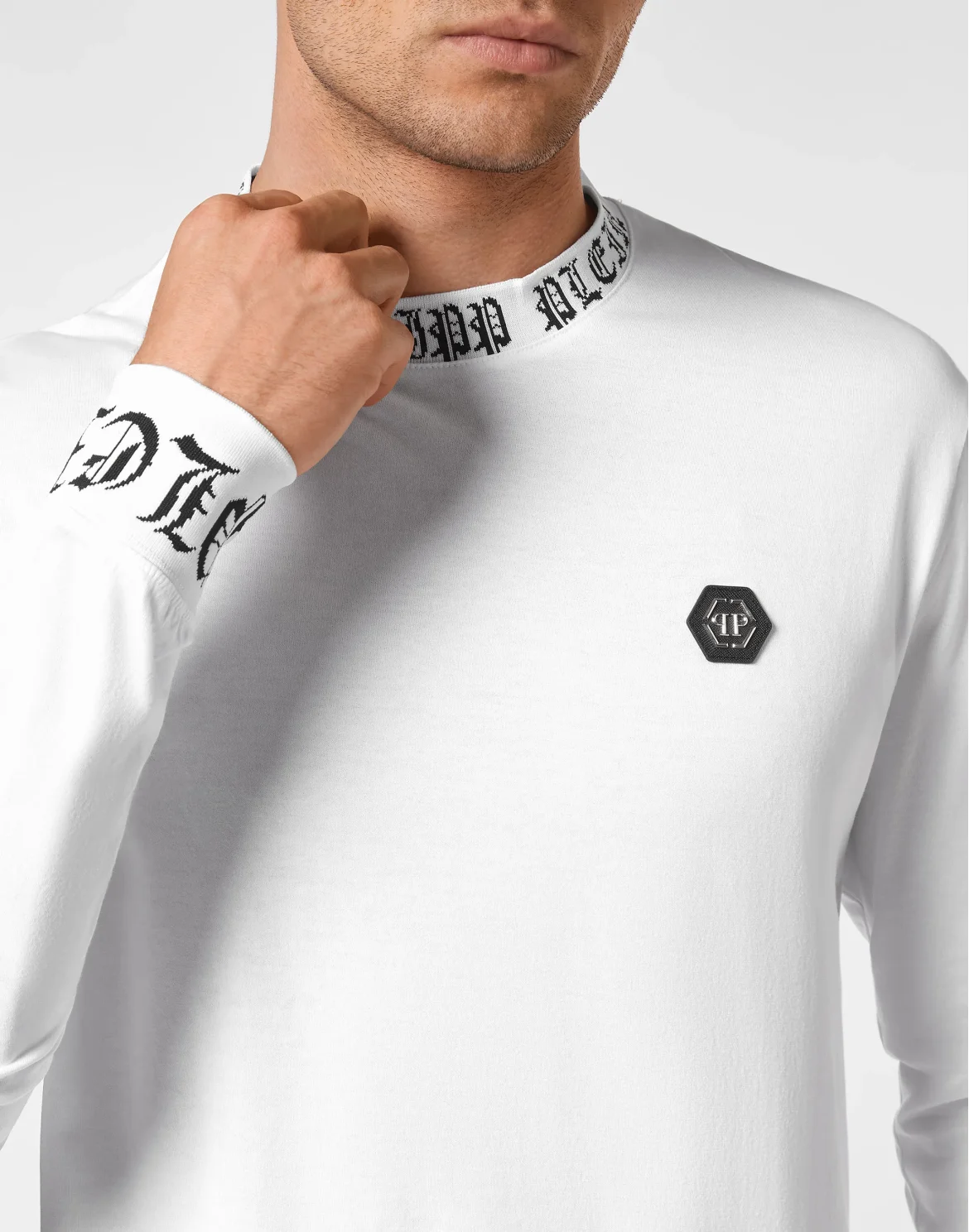 T-shirt Round Neck LS Gothic Plein, цвет: Белый