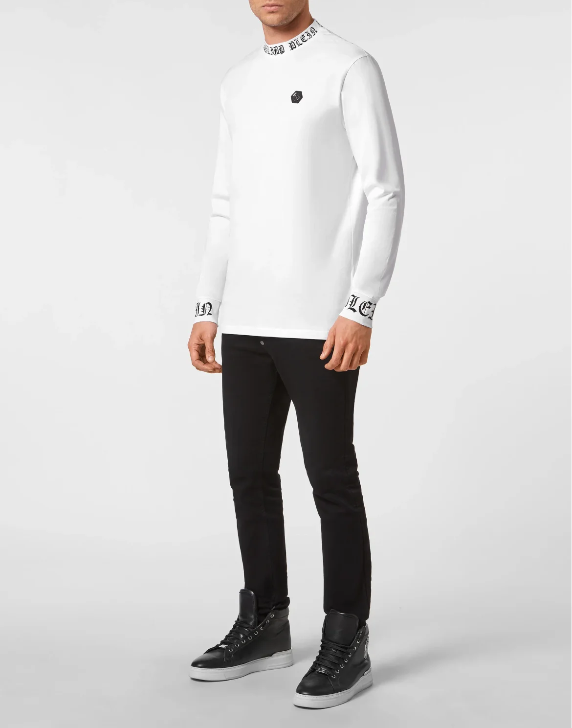 T-shirt Round Neck LS Gothic Plein, цвет: Белый