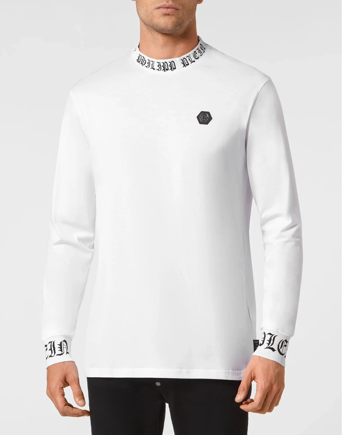 T-shirt Round Neck LS Gothic Plein, цвет: Белый
