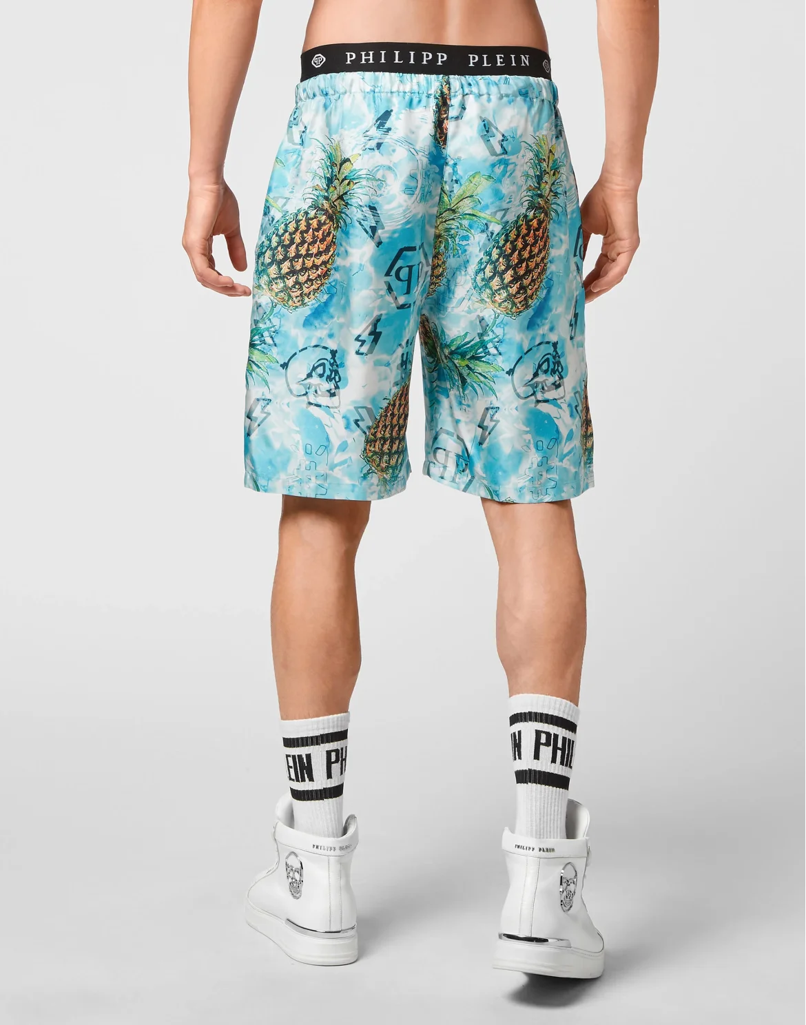 Silk Shorts Pineapple Skies, цвет: Голубой
