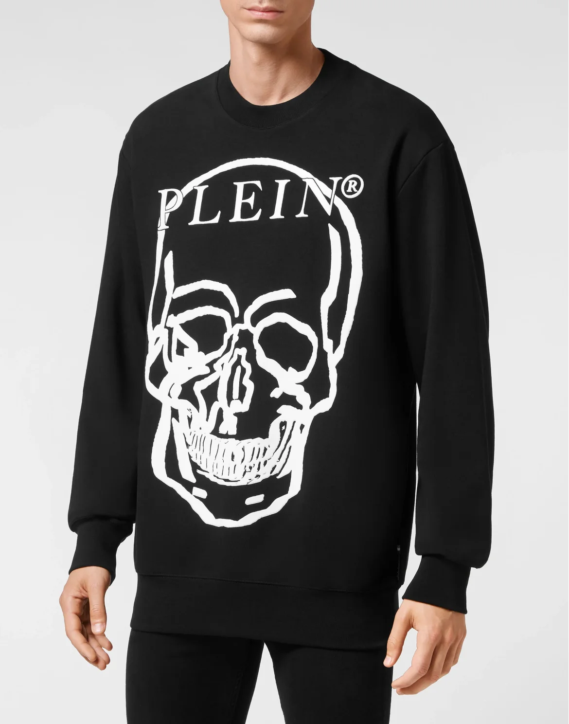 Sweatshirt LS Skull and Plein, цвет: Черный