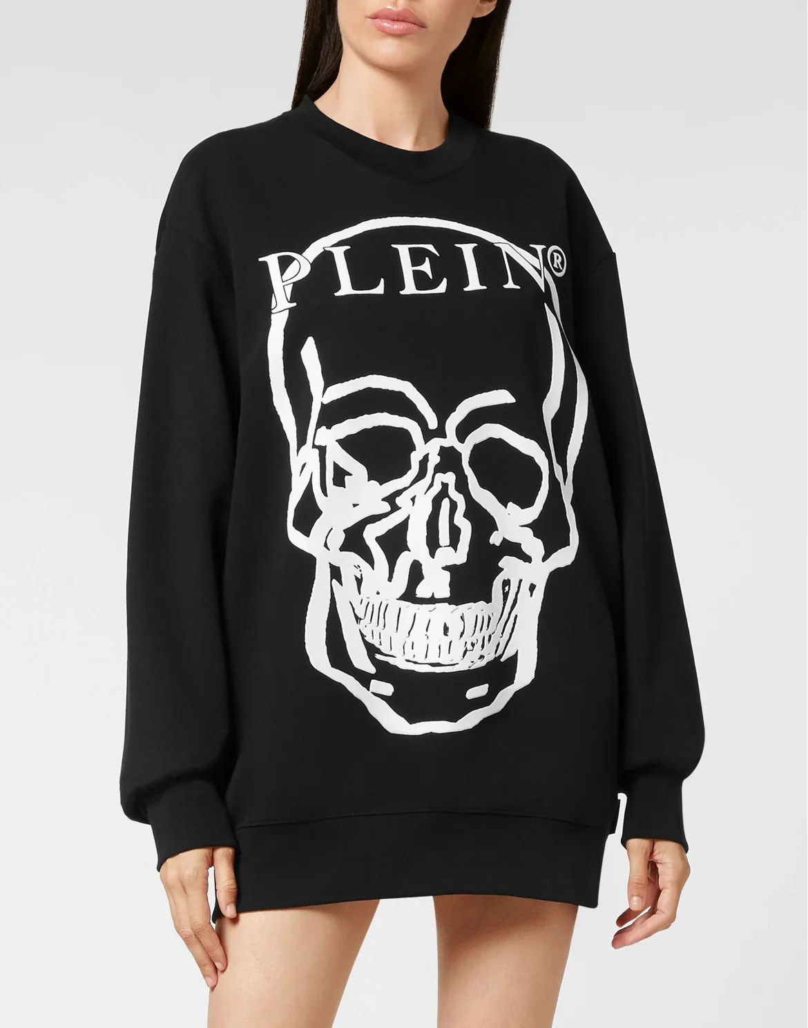 Sweatshirt LS Skull and Plein, цвет: Черный