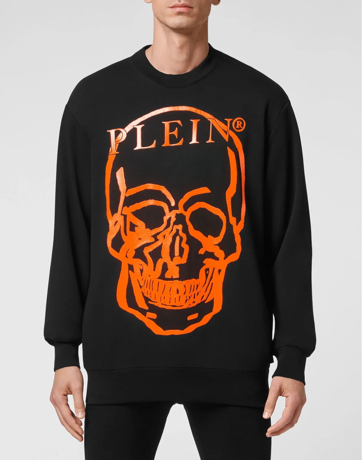 Sweatshirt LS Skull and Plein, цвет: Черный