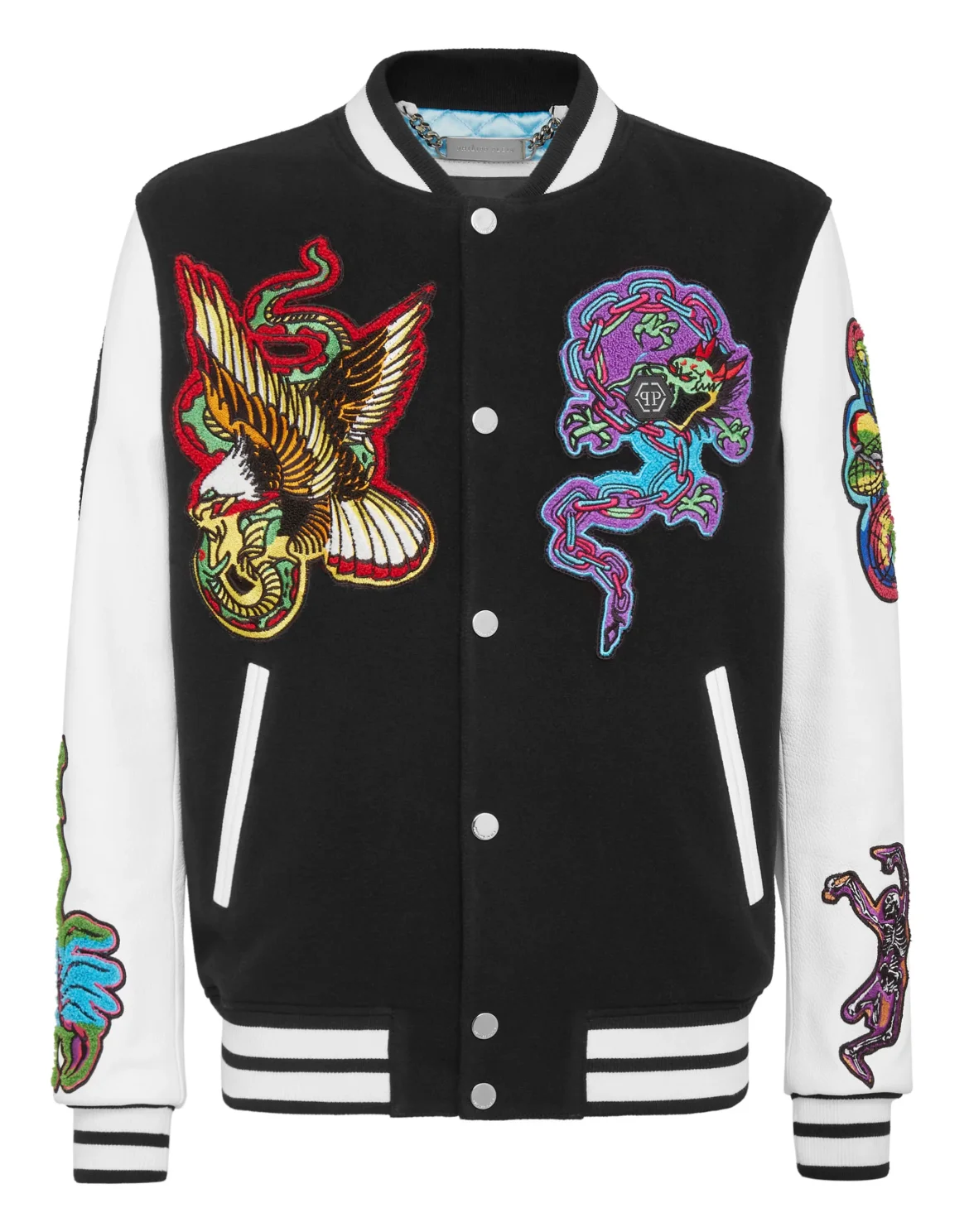 College Bomber Leather sleeves Tattoo Patches, цвет: Черный