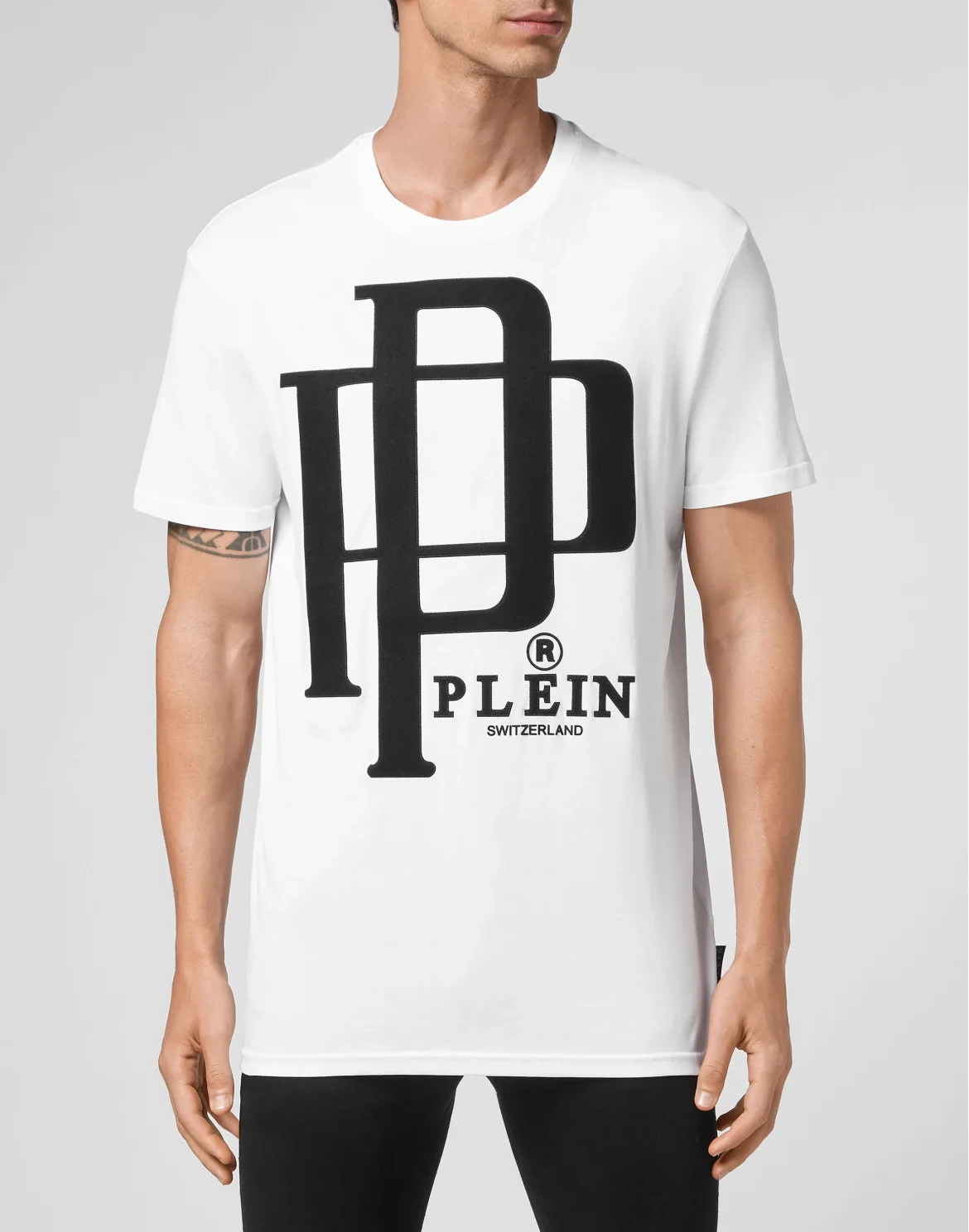 T-shirt Round Neck SS Flock print, цвет: Белый