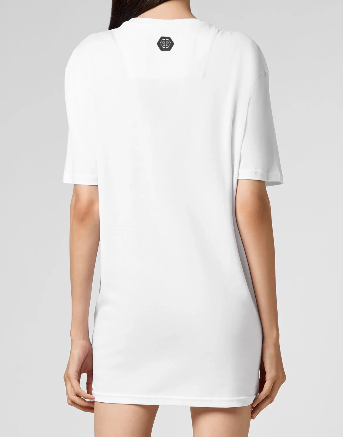 T-shirt Round Neck SS Flock print, цвет: Белый