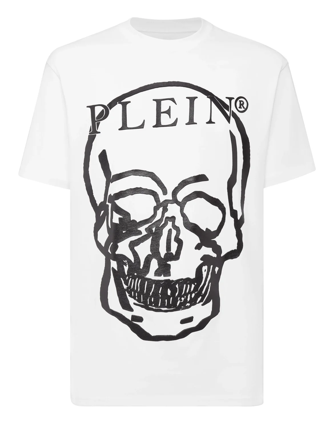 Jersey T-shirt Round Neck SS Skull and Plein, цвет: Белый