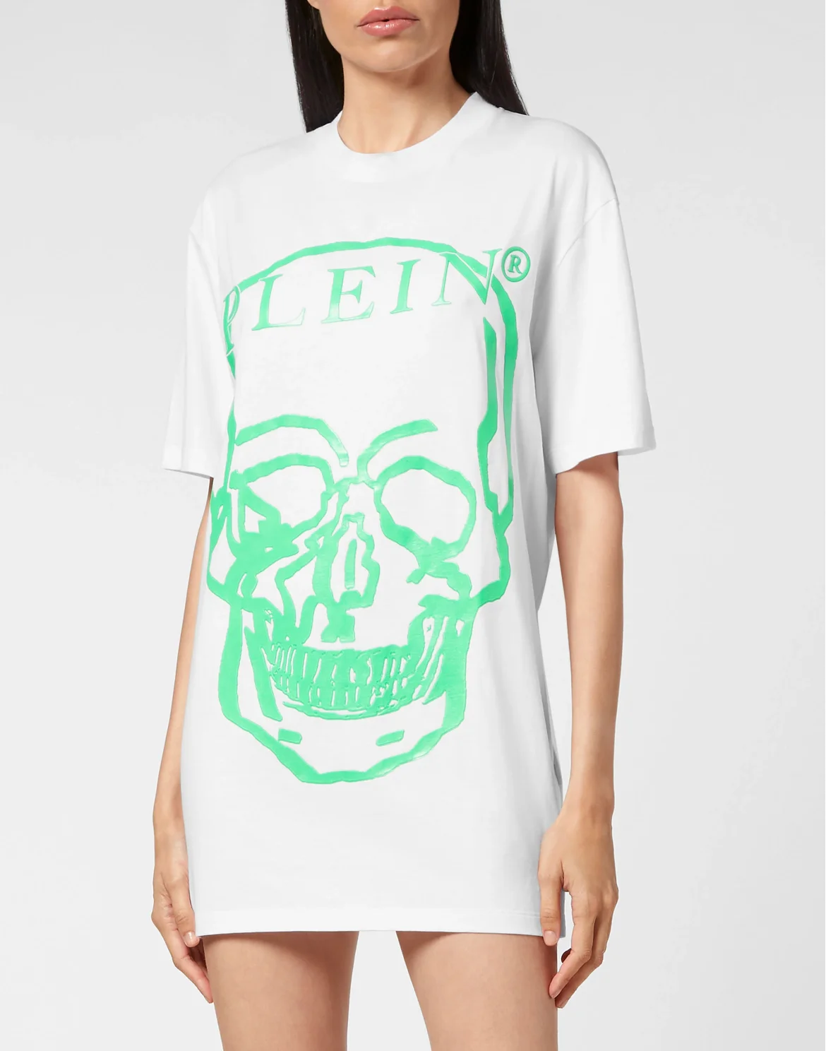 Jersey T-shirt Round Neck SS Skull and Plein, цвет: Белый
