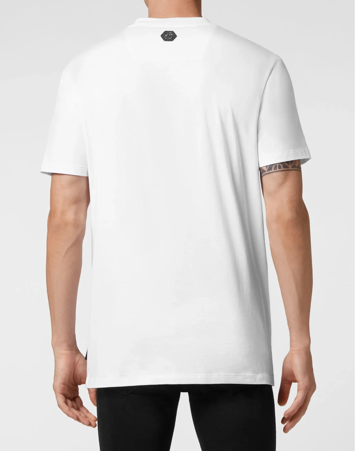 Jersey T-shirt Round Neck SS Skull and Plein, цвет: Белый