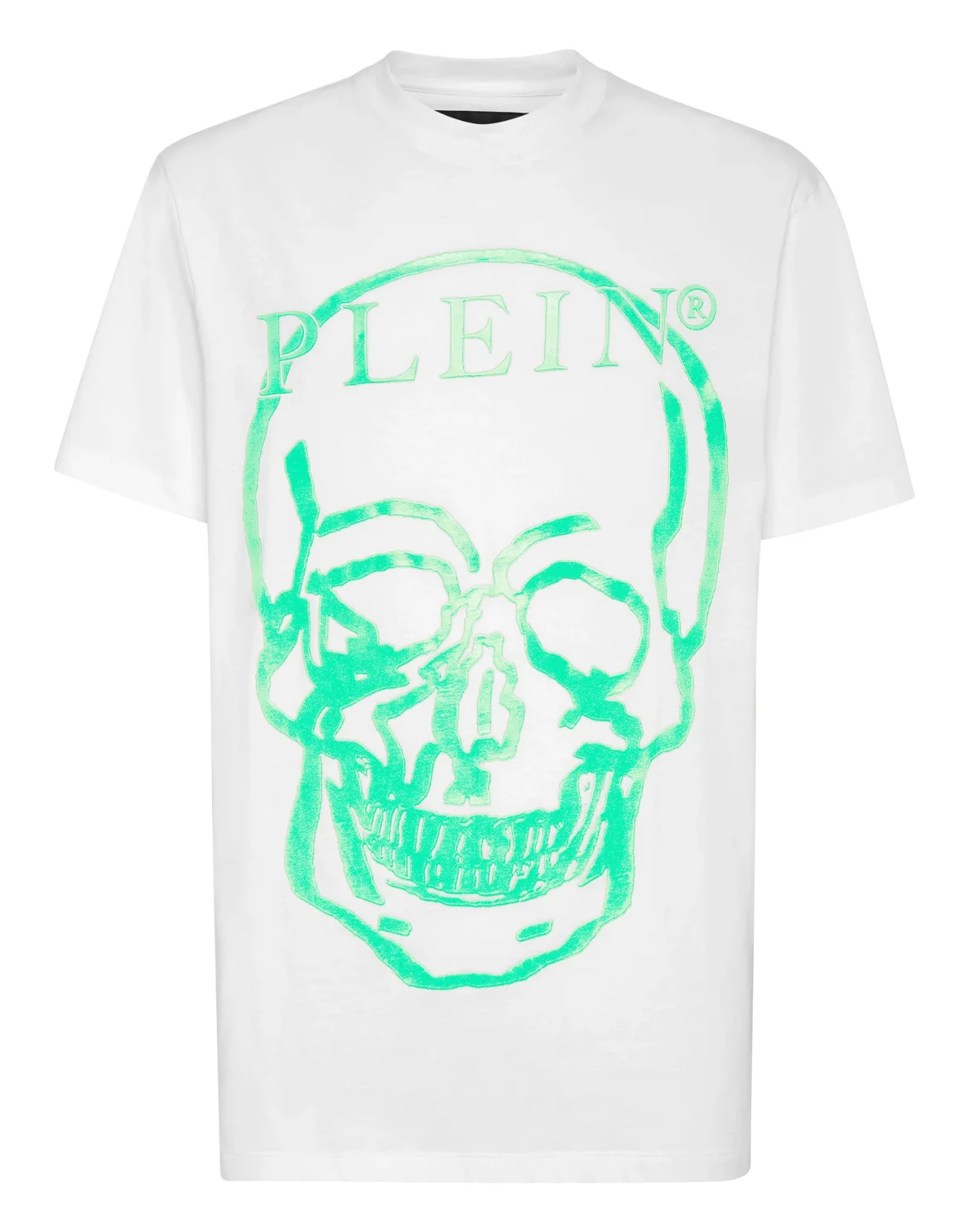 Jersey T-shirt Round Neck SS Skull and Plein, цвет: Белый