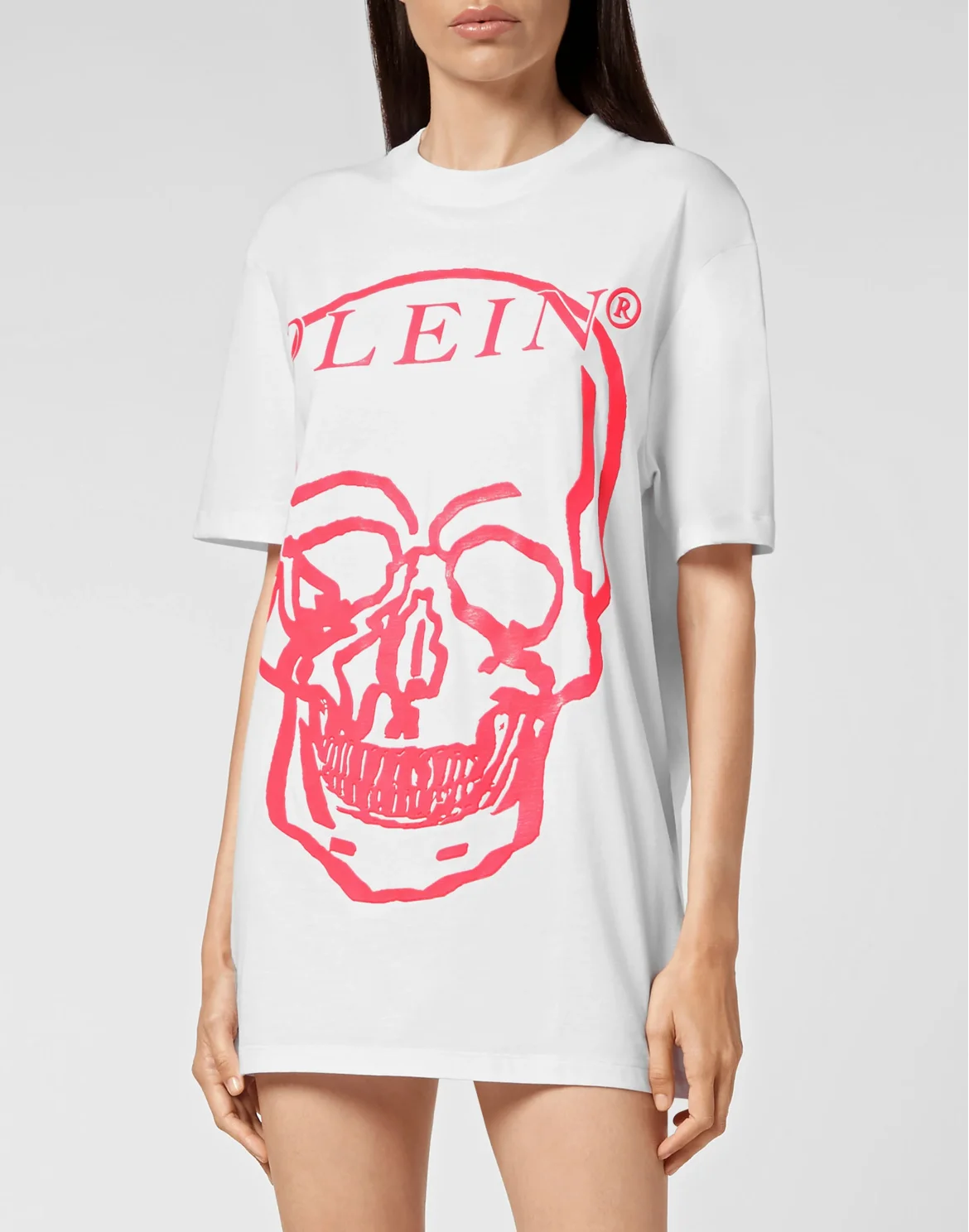 Jersey T-shirt Round Neck SS Skull and Plein, цвет: Белый