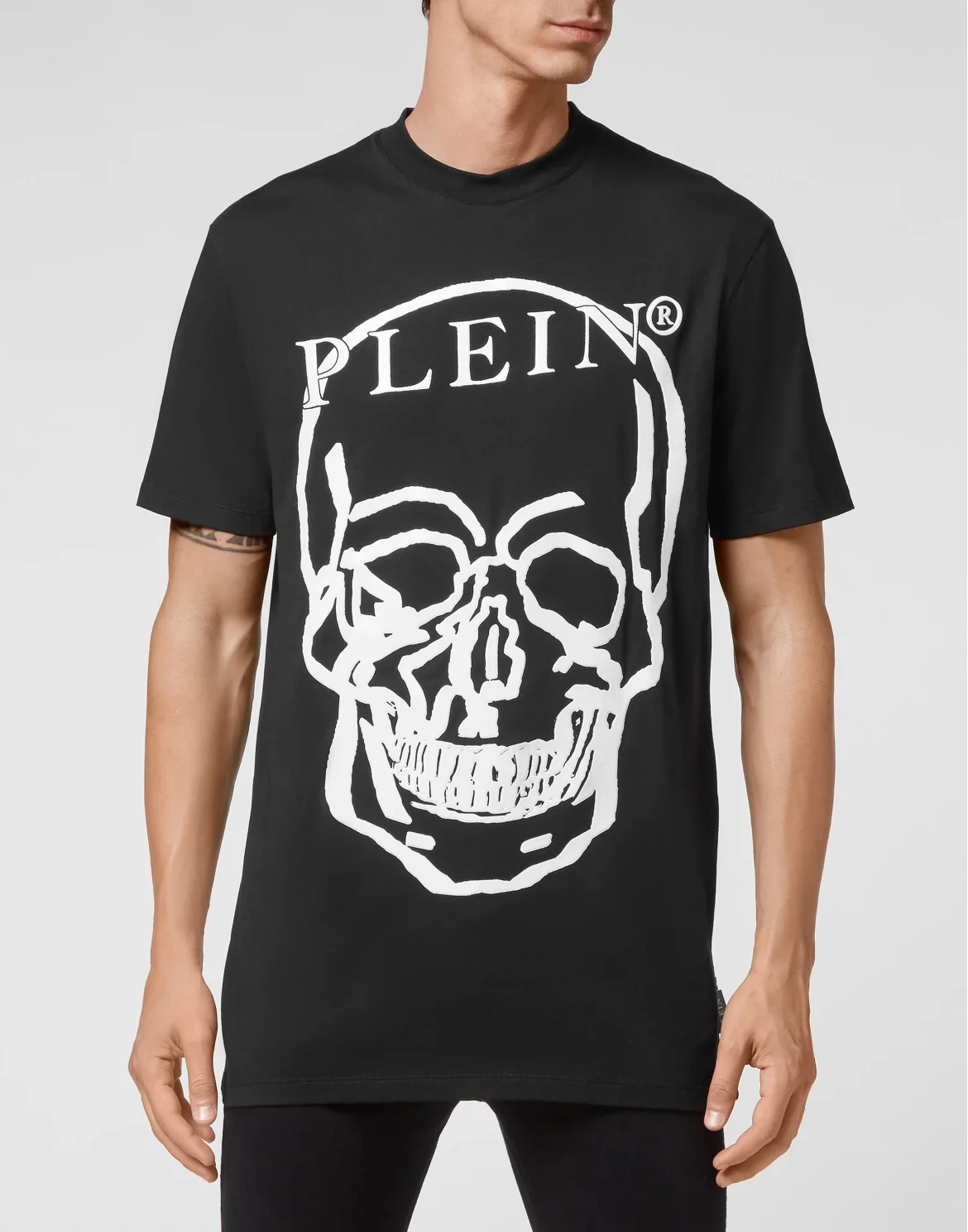 Jersey T-shirt Round Neck SS Skull and Plein, цвет: Черный